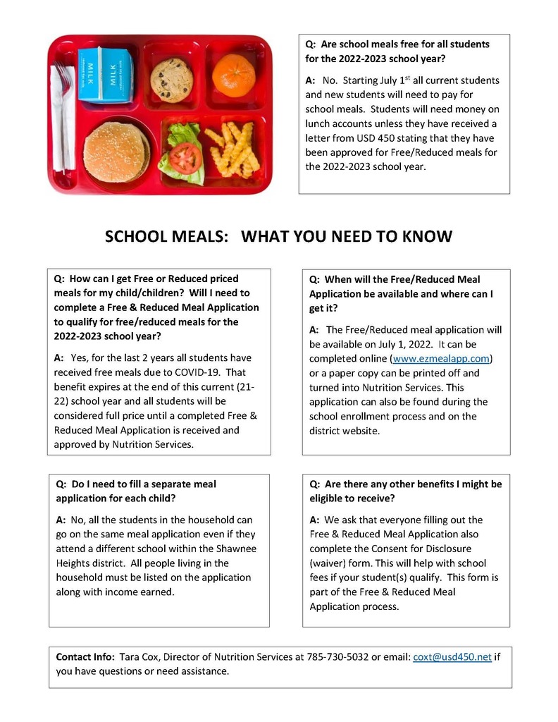 22-23 School Meals Information