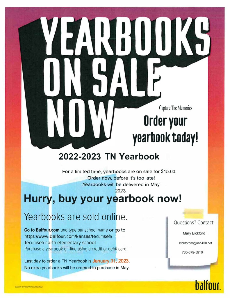 TN Yearbook Order Form