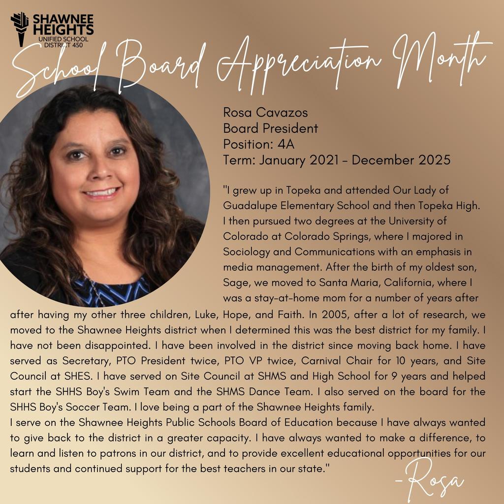 Featuring Rosa Cavazos for School Board Appreciation Month