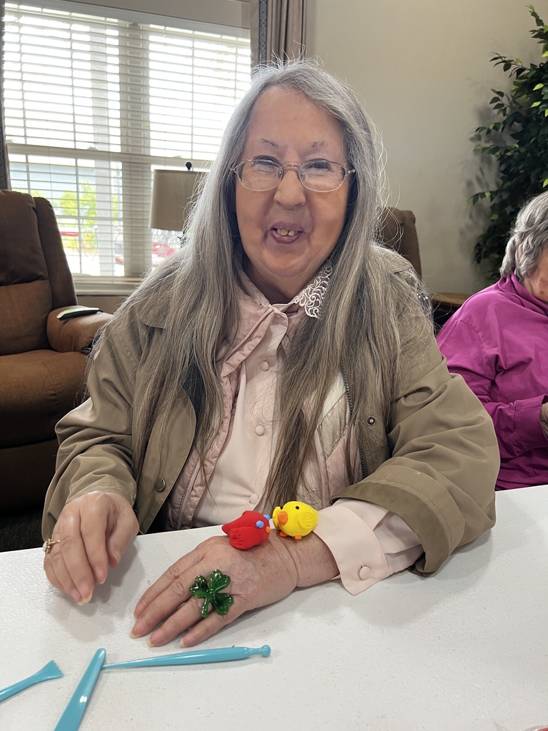 SHHS Art Students created sculptures with residents at Headstone Assisted Living.