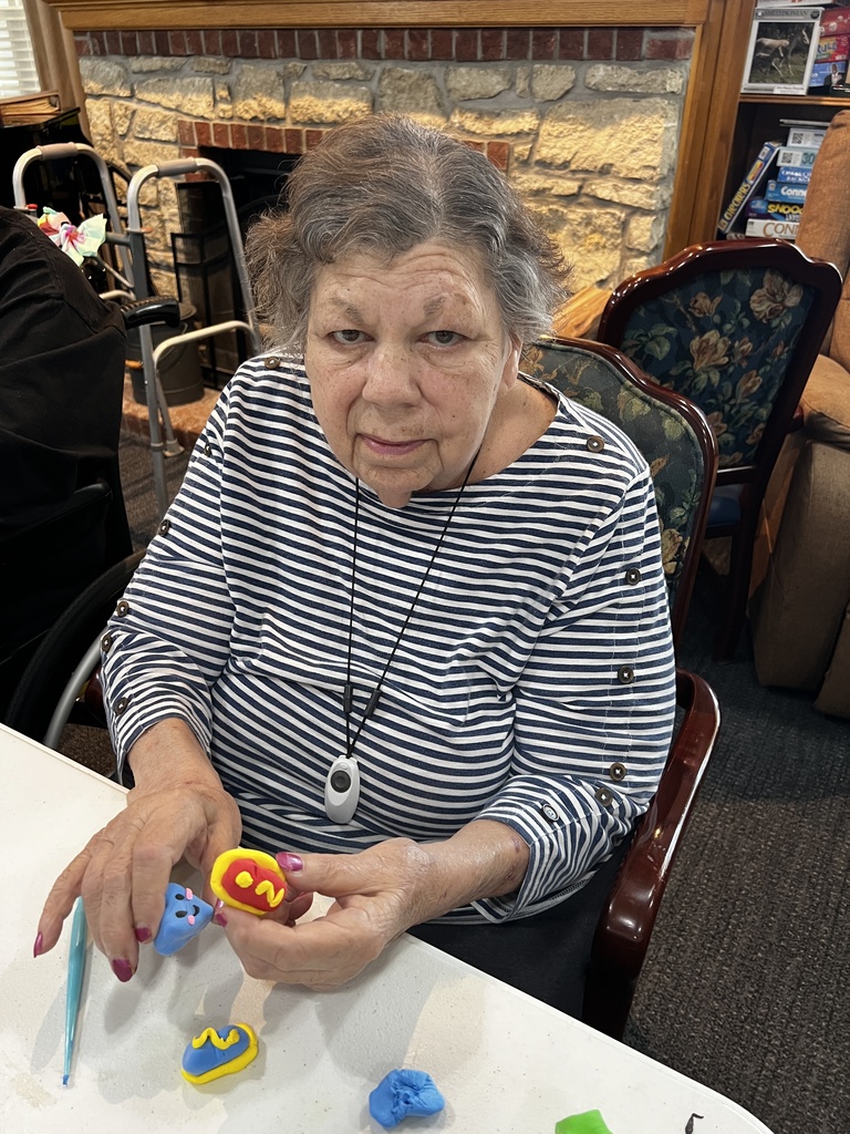 SHHS Art Students created sculptures with residents at Headstone Assisted Living.